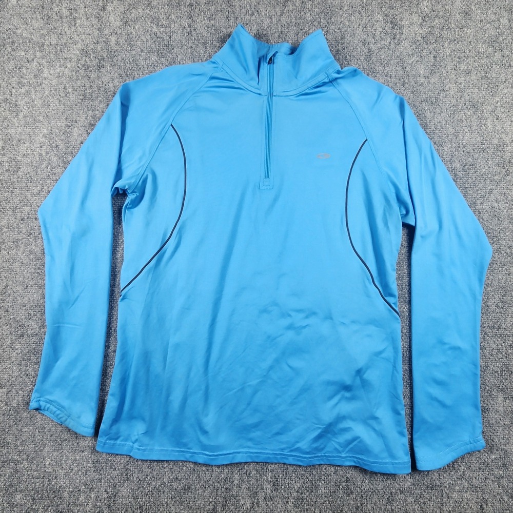 C9 by Champion Womens Blue Quarter Zip Pullover Active Top Large S9266-VPQ